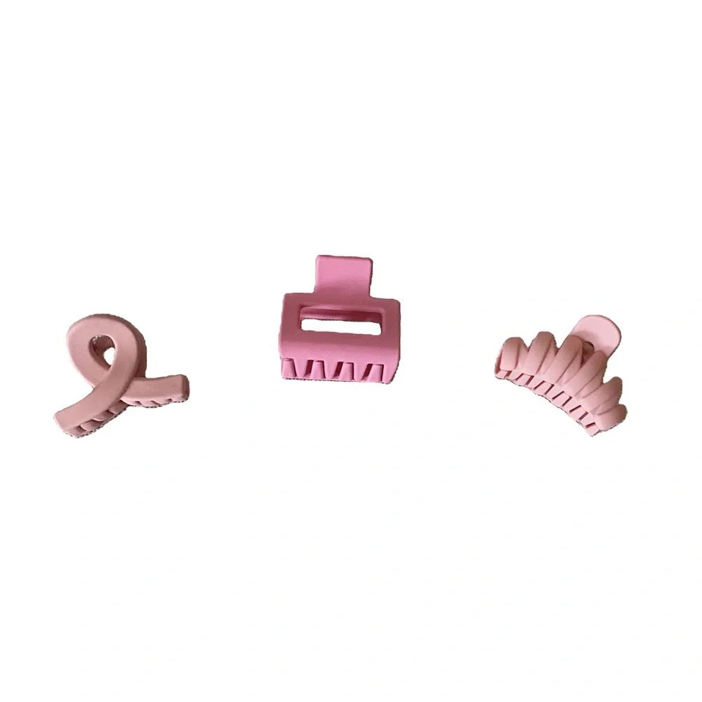 Cute Mini Pink Hair Claws For Girls Perfect For Half Ponytail Accessories